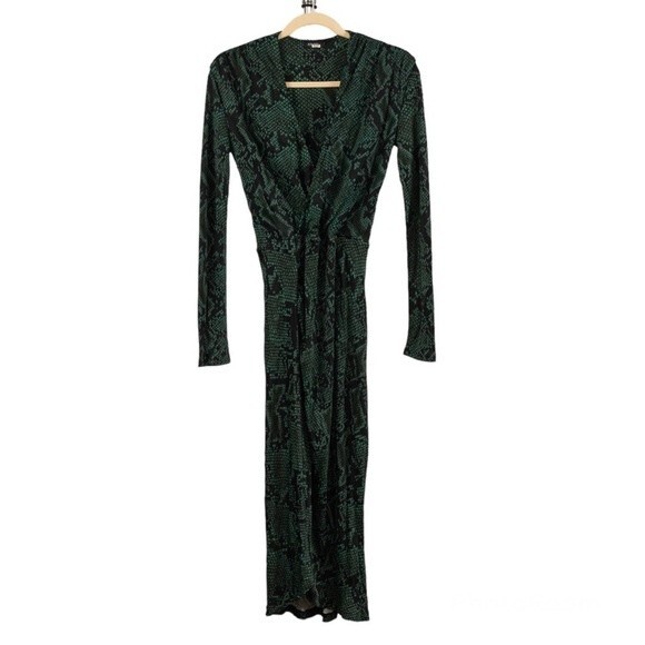 Atlein green snake print dress size 38/S - Picture 3 of 12